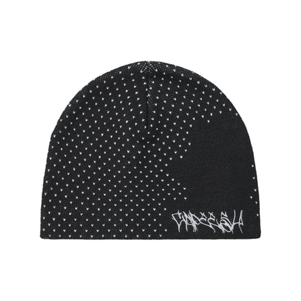 beanie - black dots