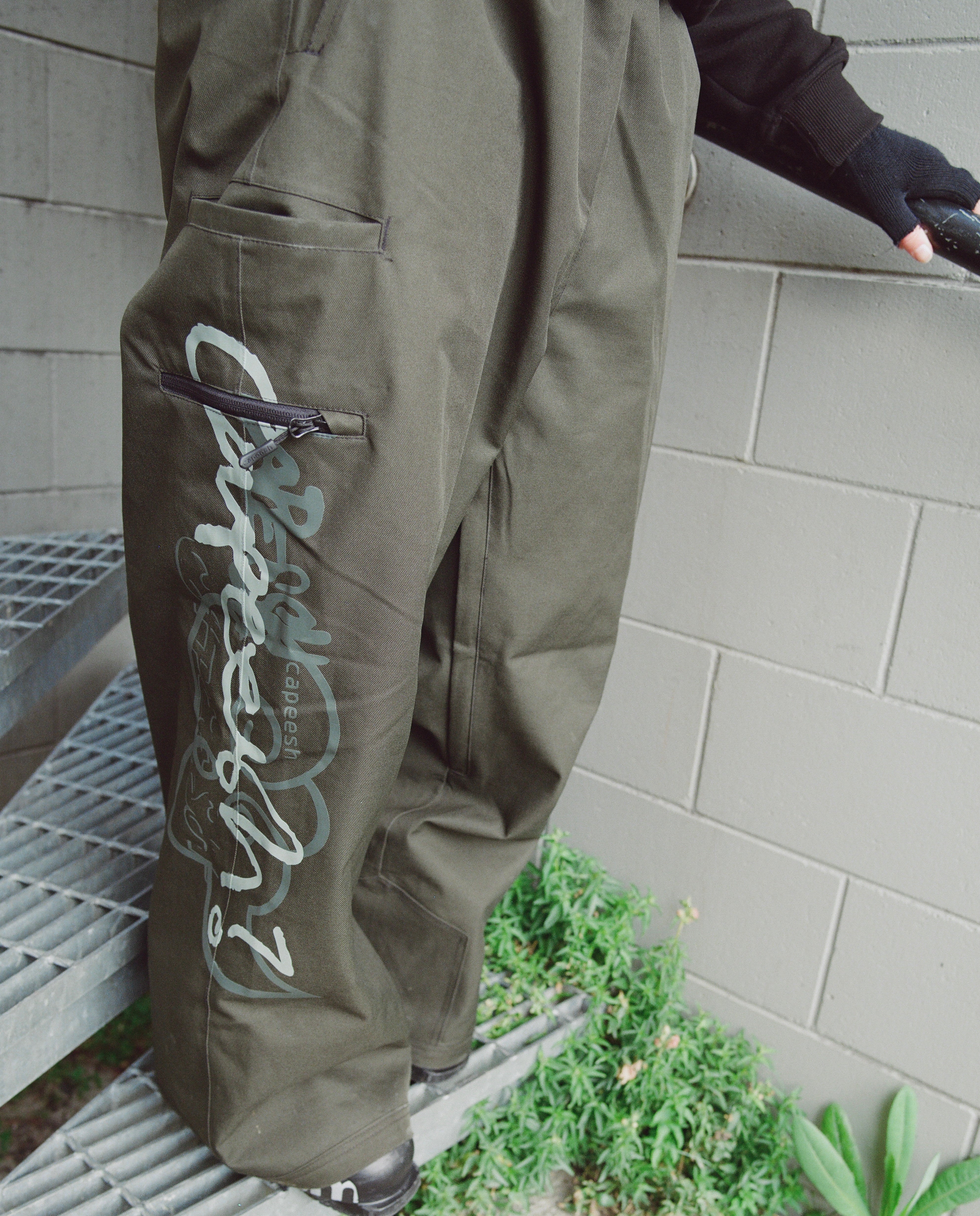 deconstructed pantaloni - dark olive