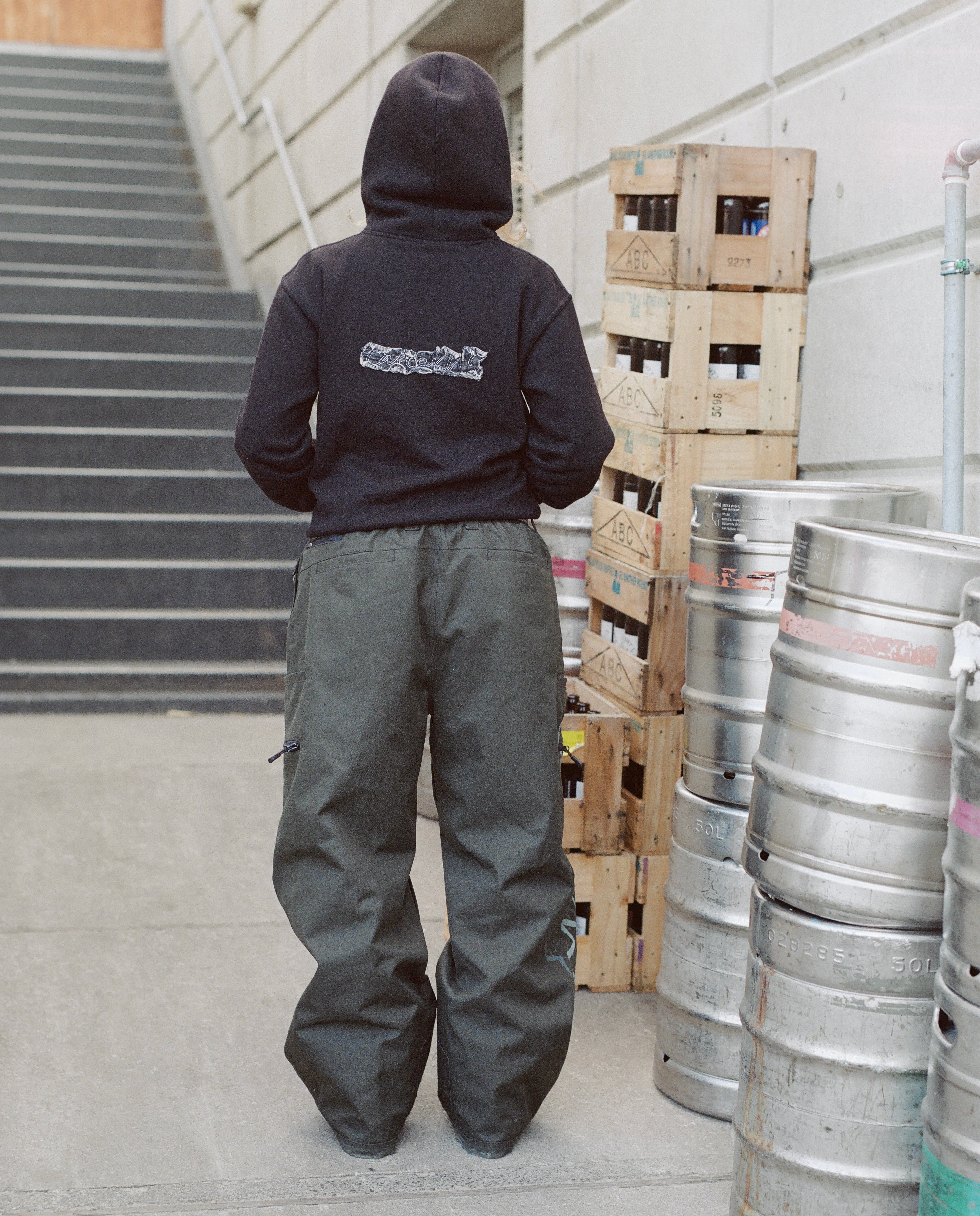 deconstructed pantaloni - dark olive