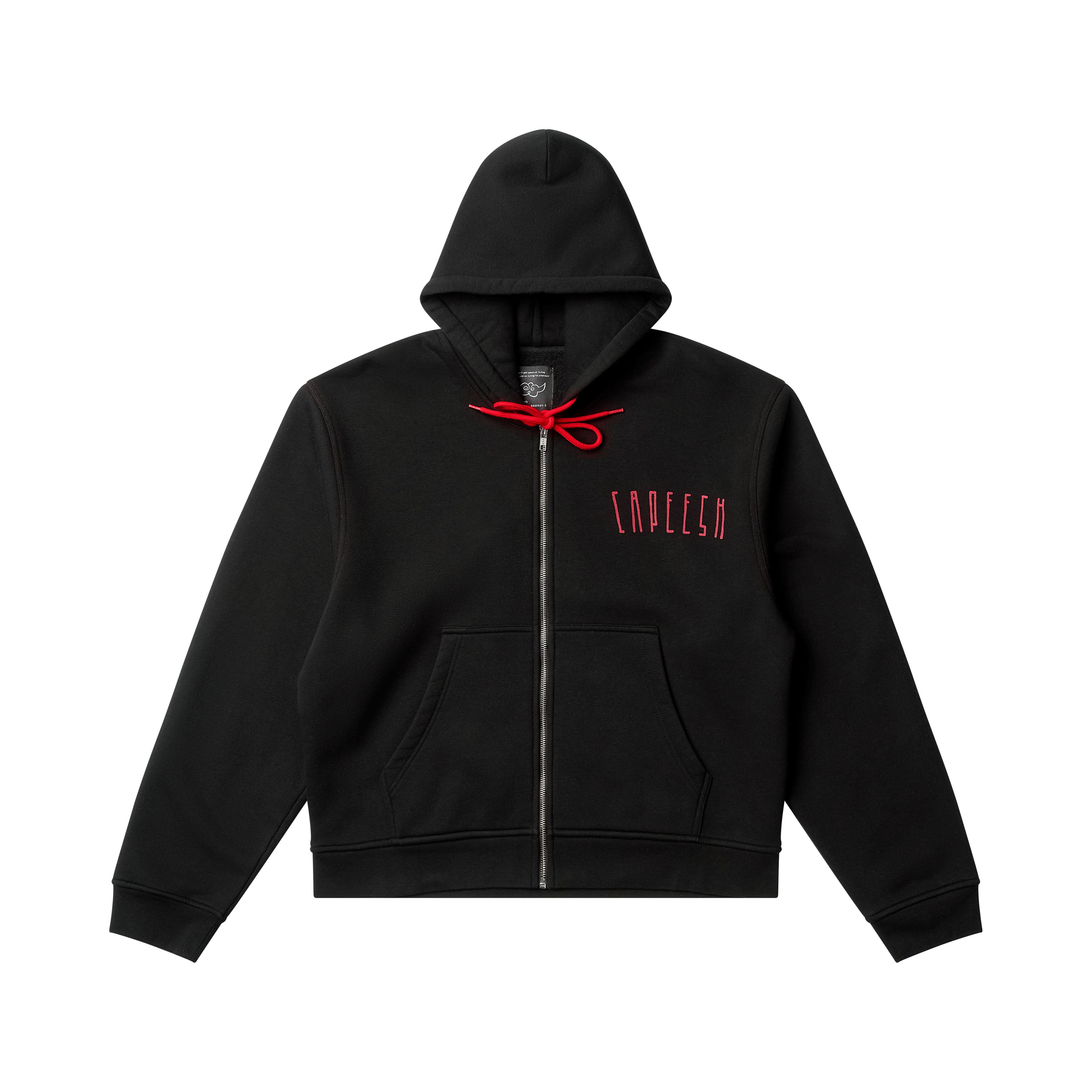 zip hoodiy - black