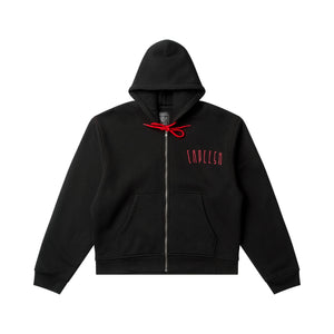 zip hoodiy - black