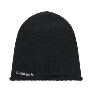 roll beanie - black